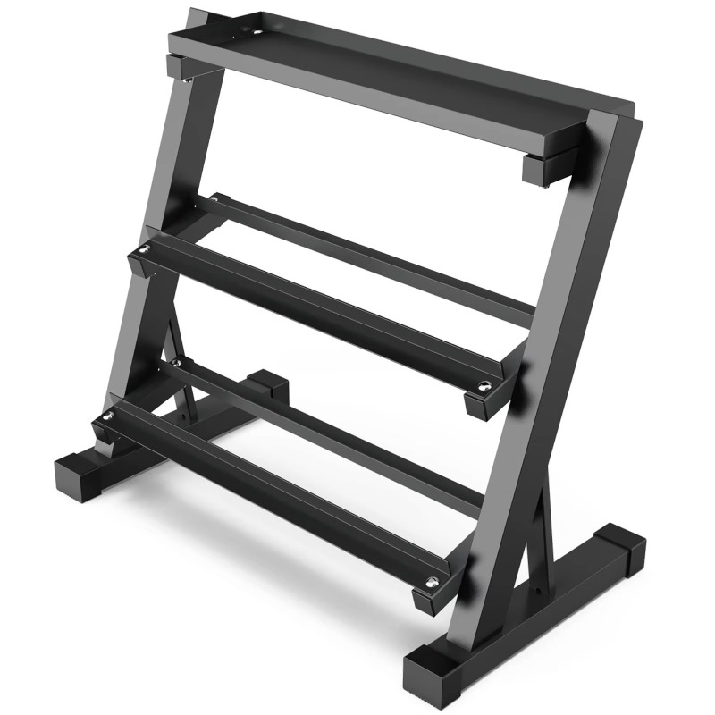 Heavy Equipment Storage - 3-Tier Dumbbell Storage Rack 8pairs 10pairs