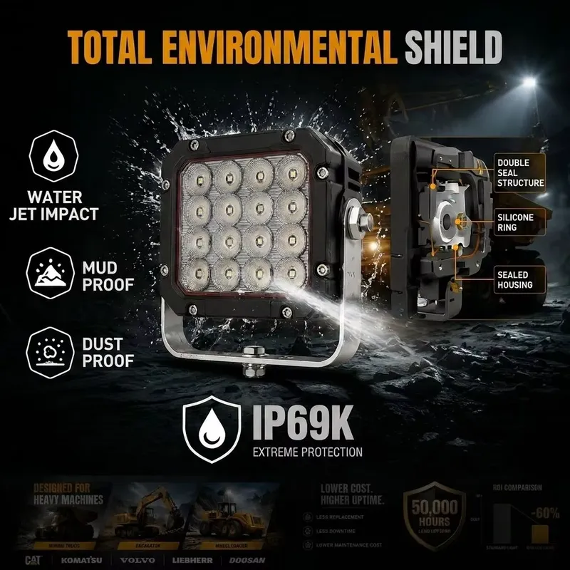 Heavy Equipment In Mining - High Lumen Vibration Flood Light for