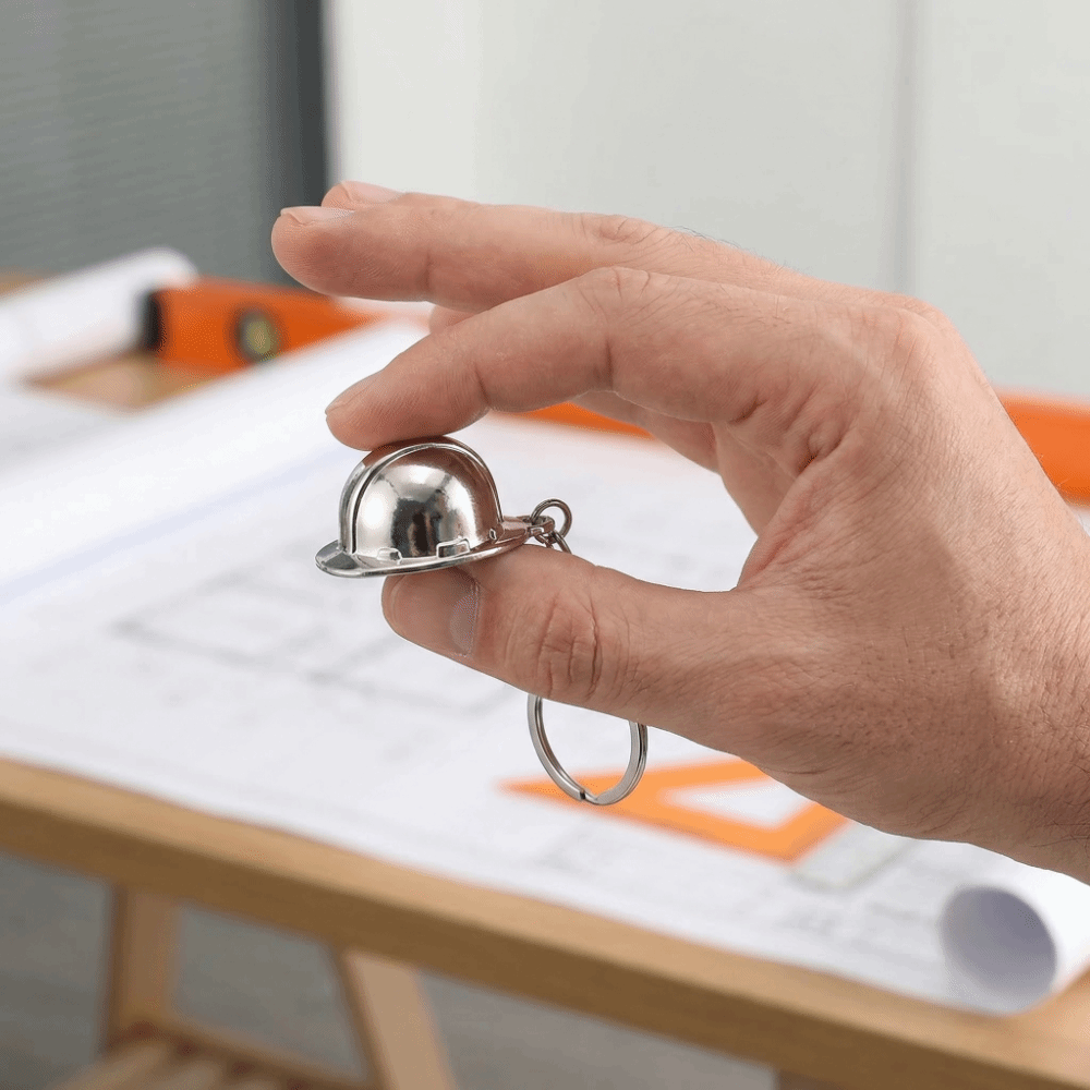 Best Wishes Funny Safety Helme - Heavy Equipment Keychain recension och pris