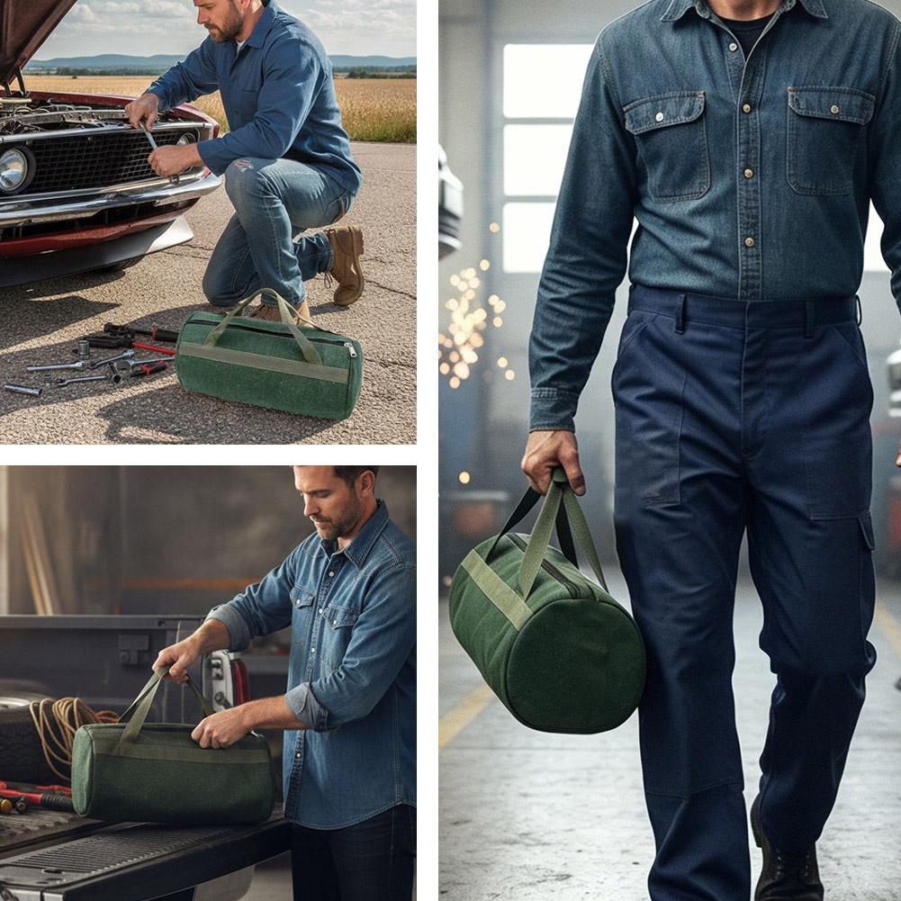 Heavy Duty Green Canvas Cylind - Heavy Equipment Repair recension och pris
