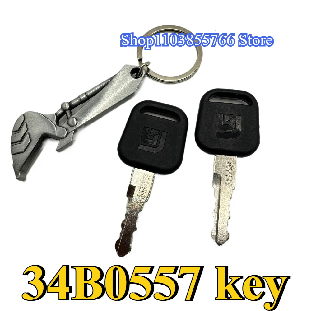 2PCS New 34B0557 Key with Bott - Heavy Equipment Keychain recension och pris