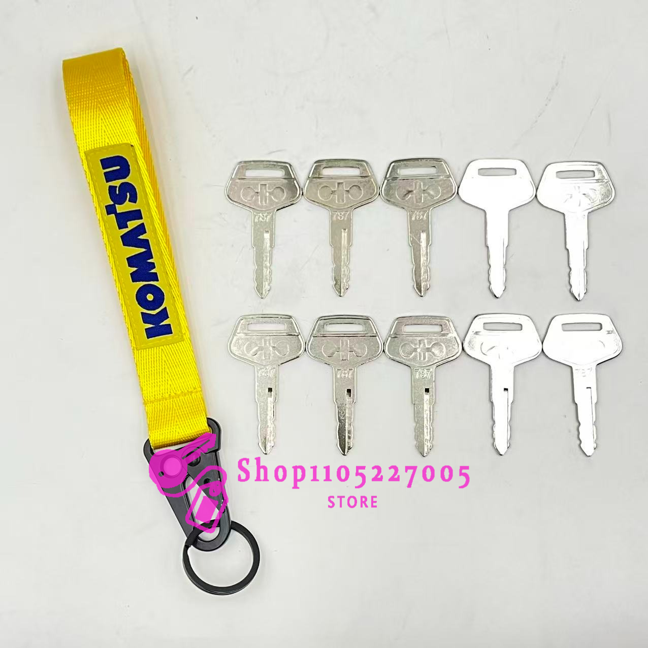 2/5/10PCS 787 Key for Komatsu  - Heavy Equipment Keychain recension och pris