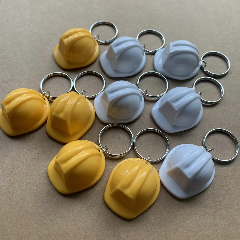 3D safety helmet keychain key  - Heavy Equipment Keychain recension och pris