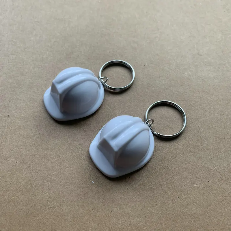 3D safety helmet keychain key  - Heavy Equipment Keychain recension och pris