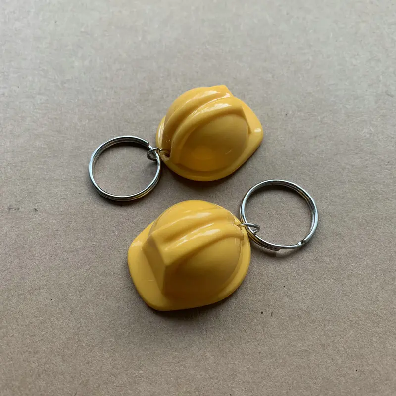 3D safety helmet keychain key  - Heavy Equipment Keychain recension och pris