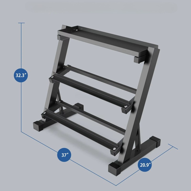 3-Tier Dumbbell Storage Rack 8 - Heavy Equipment Storage recension och pris