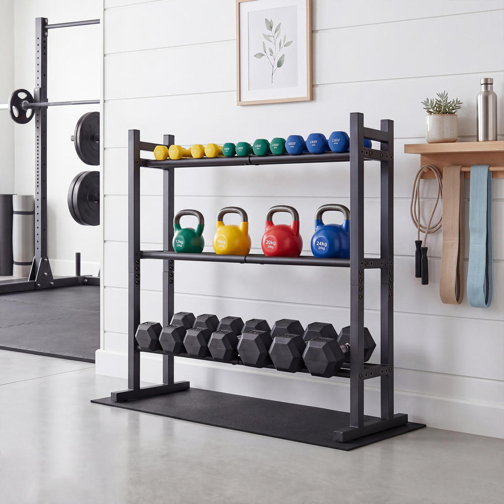 Heavy Duty 3-Tier Dumbbell Rac - Heavy Equipment Storage recension och pris