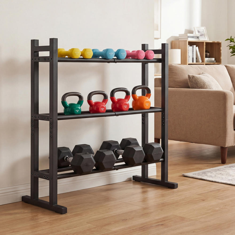 Heavy Duty 3-Tier Dumbbell Rac - Heavy Equipment Storage recension och pris