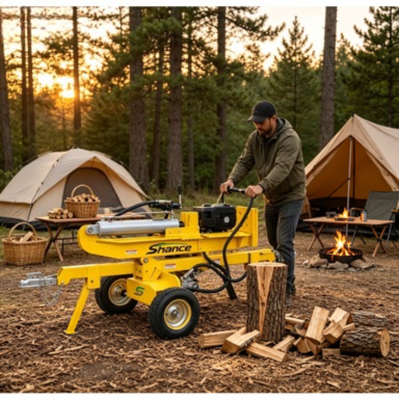 Electric Hydraulic Log Splitte - Heavy Equipment Processor recension och pris