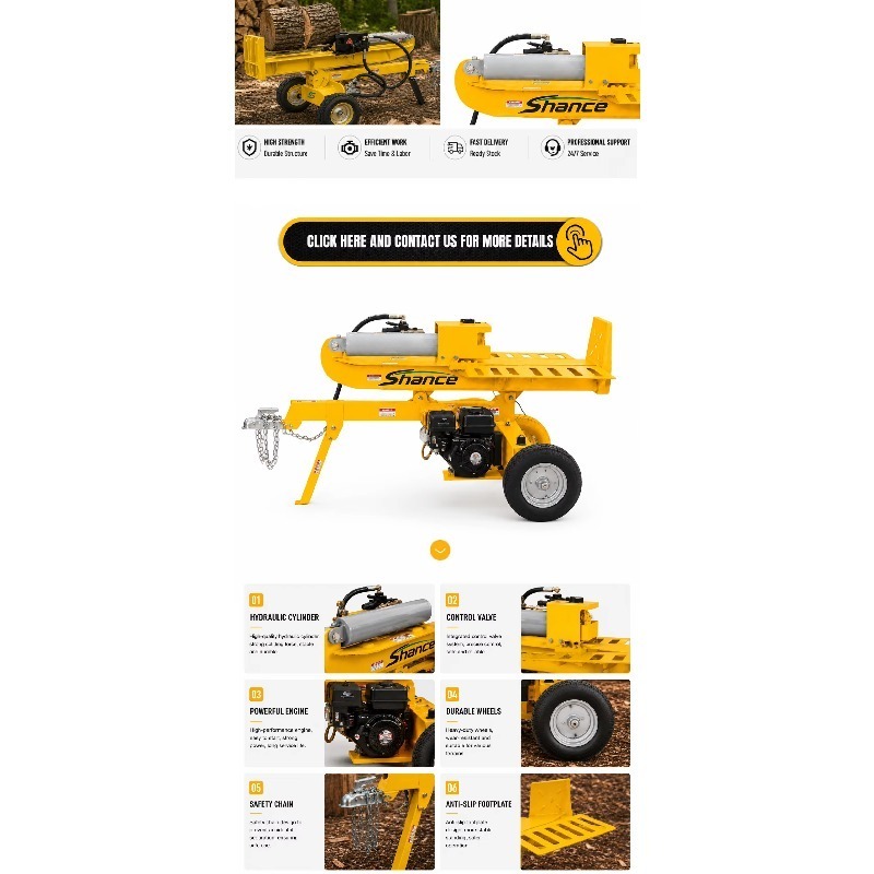 Electric Hydraulic Log Splitte - Heavy Equipment Processor recension och pris