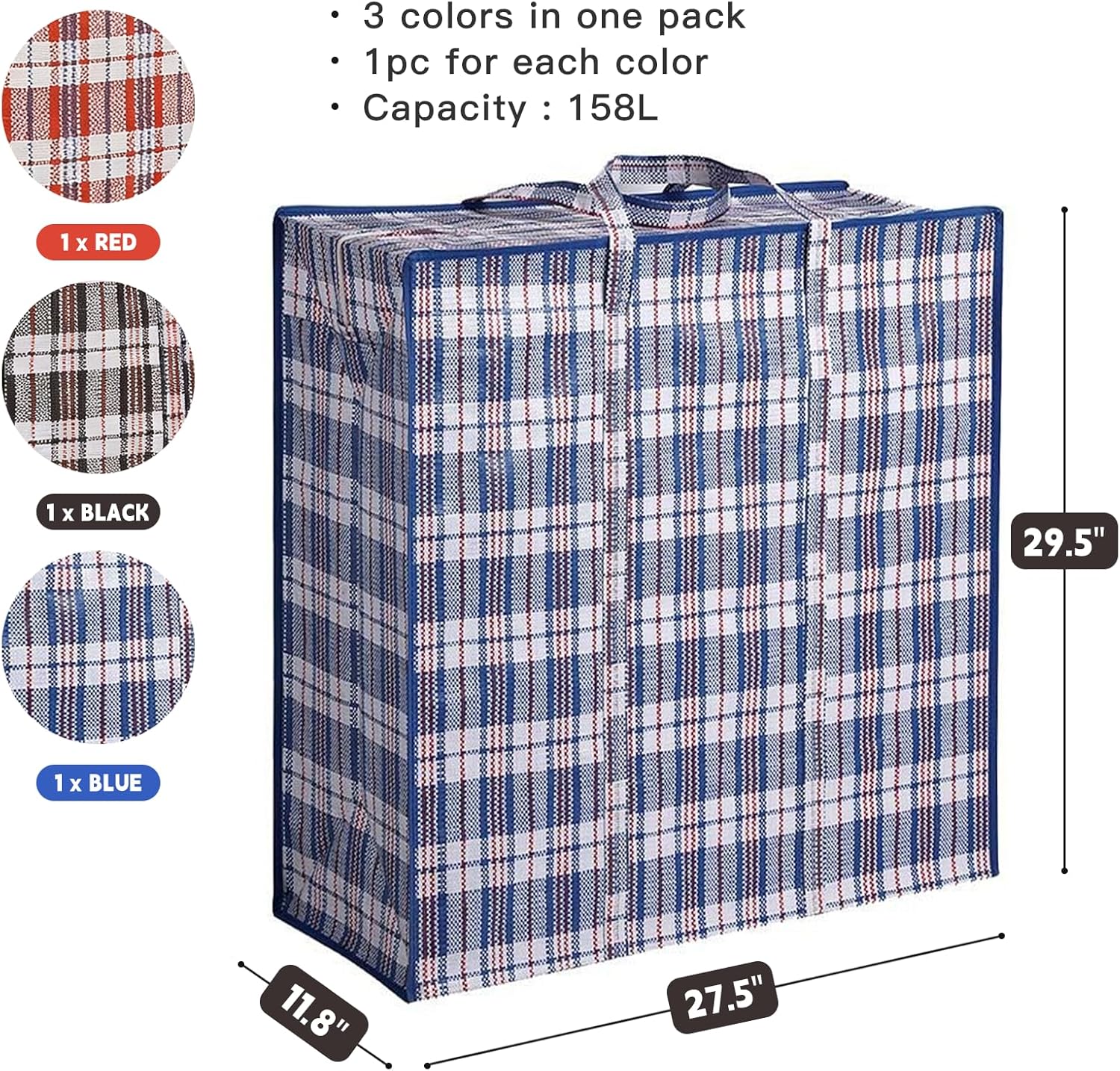 3 Pack 158L Extra Large Heavy- - Heavy Equipment Storage recension och pris