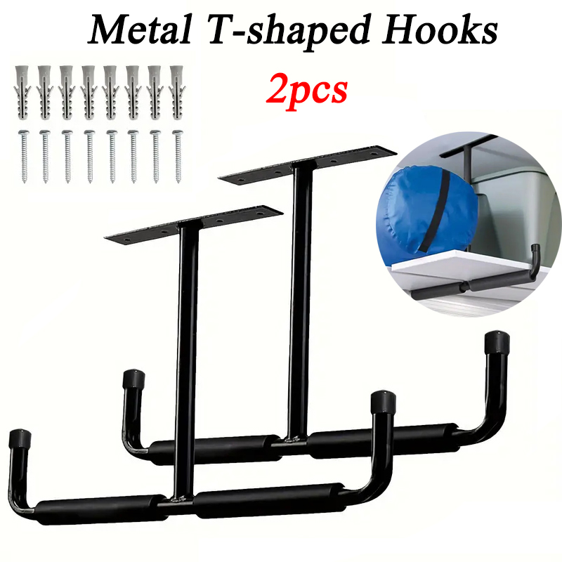 2pcs Metal T-shaped Hook Wall- - Heavy Equipment Storage recension och pris