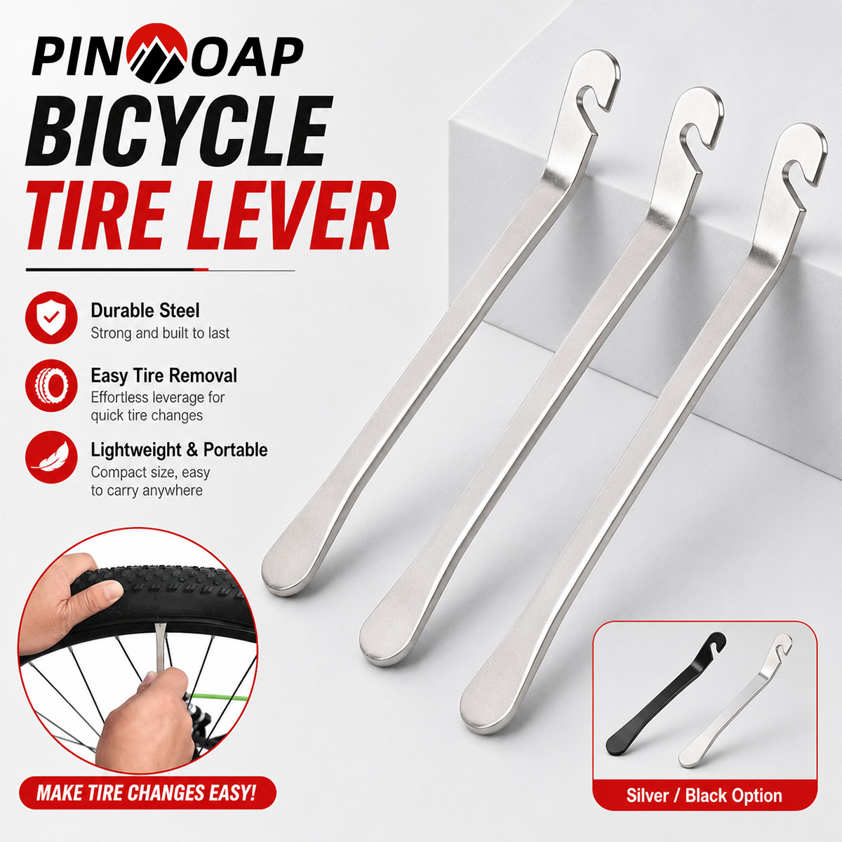 PINMOAP 1/3PCS Bike Tire Lever - Heavy Equipment Repair recension och pris
