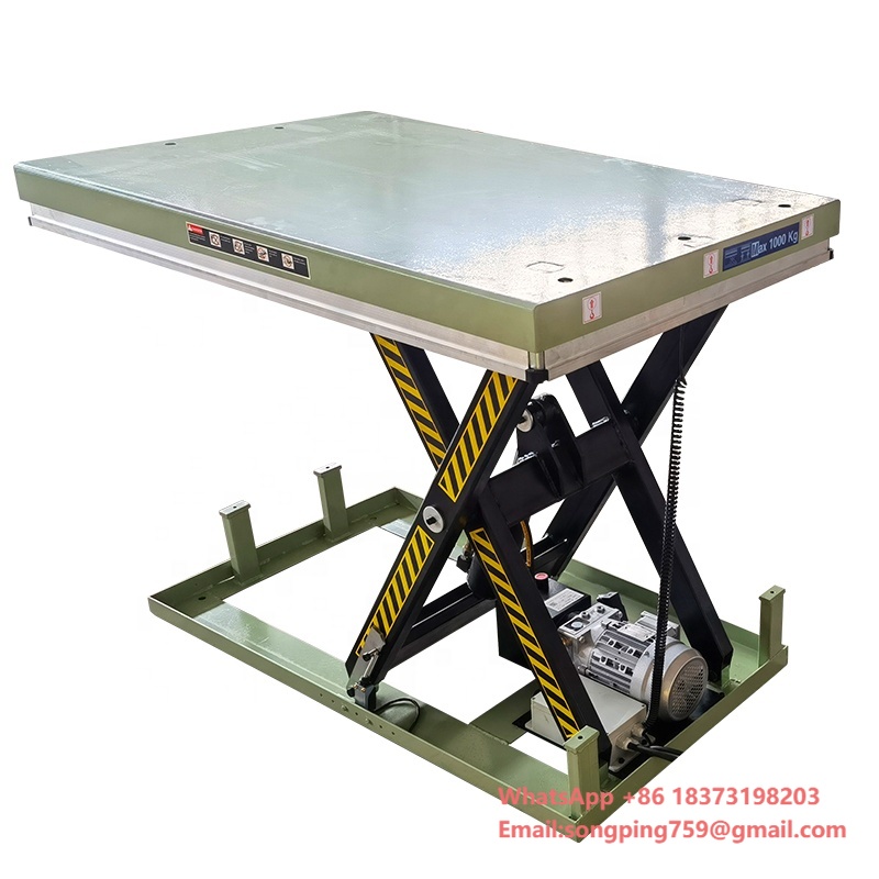 1T Electric Lifting Table Hydr - Scissor Lift Table Hydraulic recension och pris
